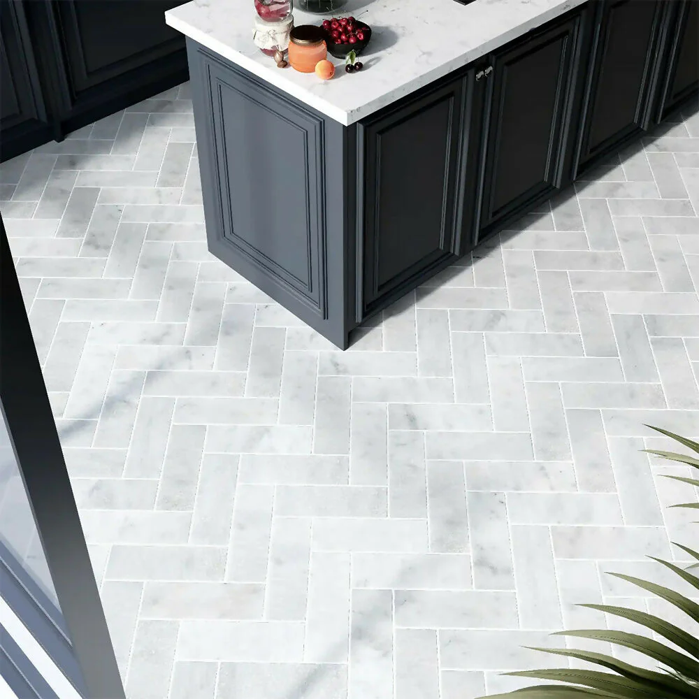 CARIA LUNA HERRINGBONE MARBLE TILES - Image 2