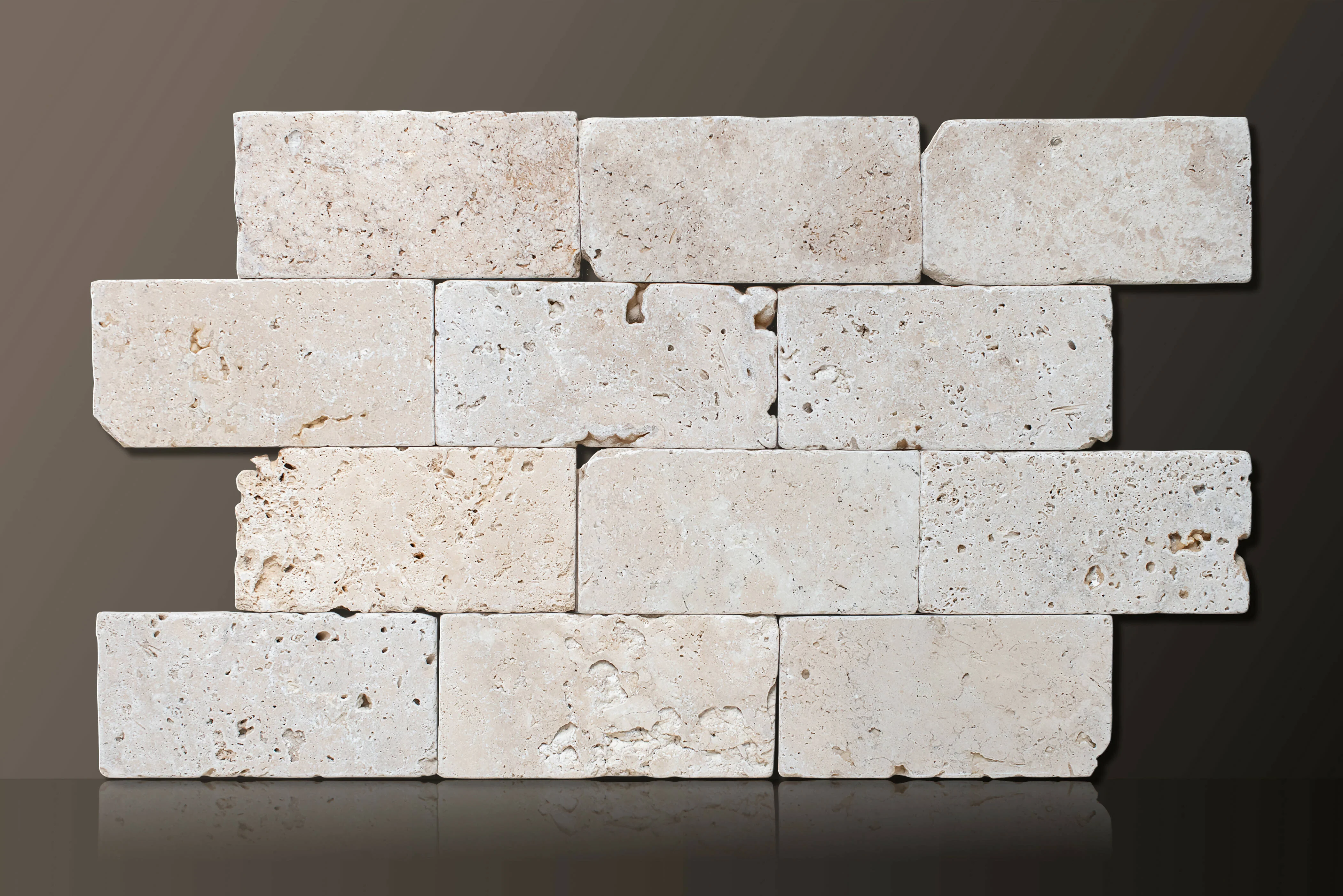 CLASSIC TUMBLED TRAVERTINE MOSAIC TILES