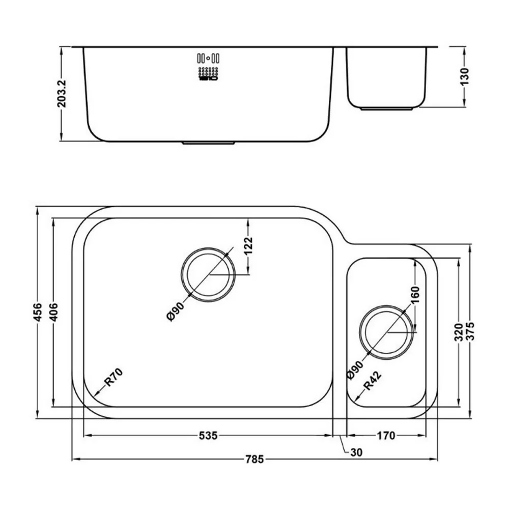 ETRODUO 781/450U BBL SINK - Image 2
