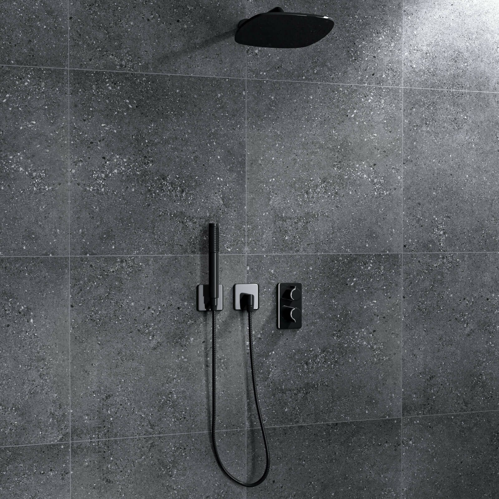 FRAMMENTI TECH BLACK MATT RECTIFIED PORCELAIN TILES - Image 2