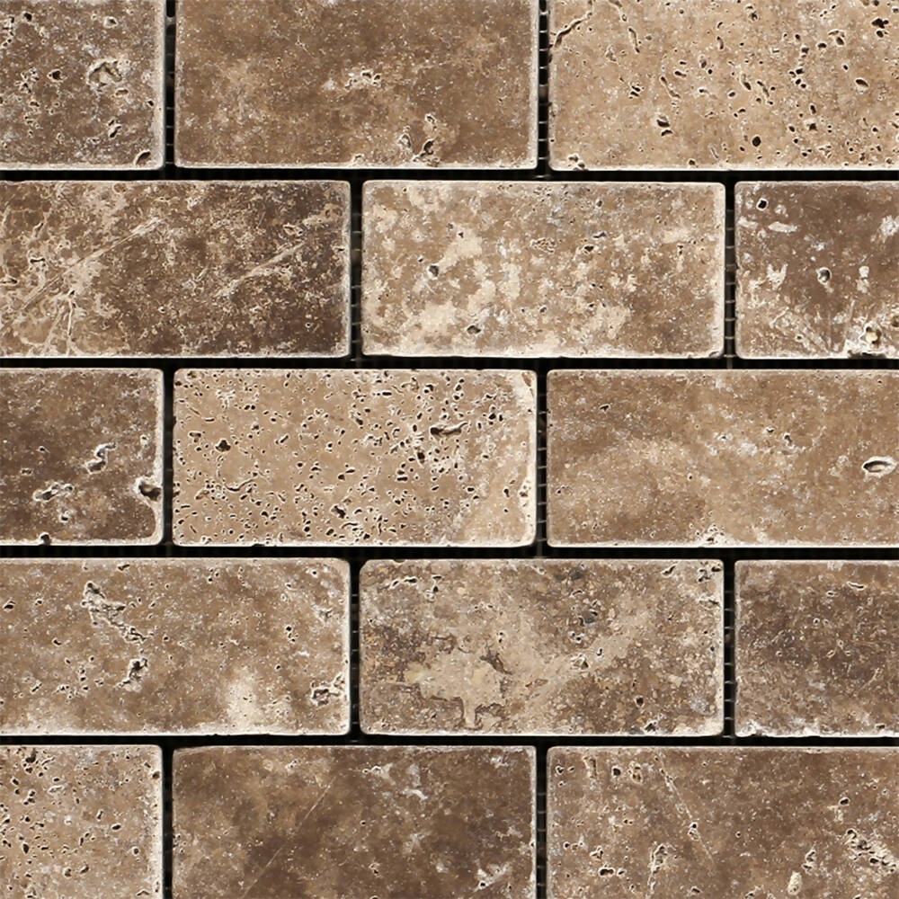 SIVA NOCE TRAVERTINE BRICK MOSAIC TILES
