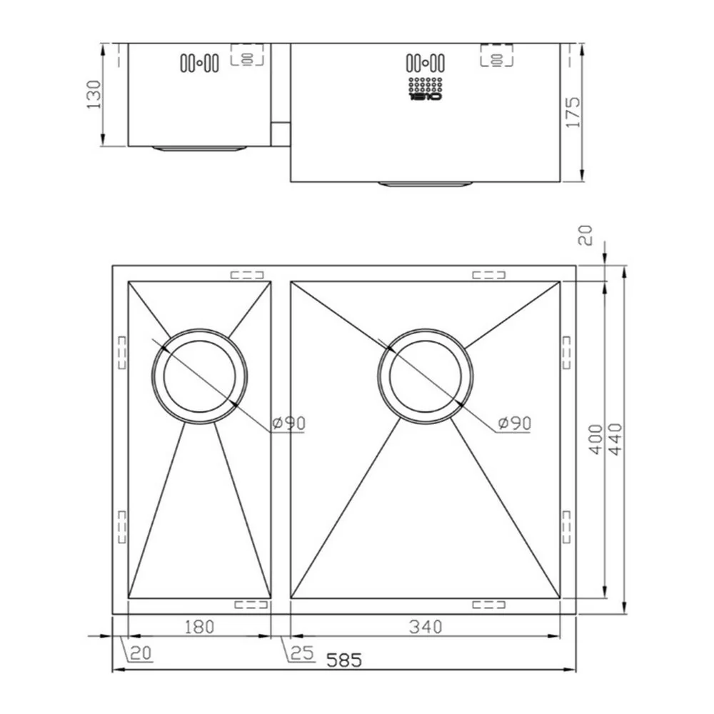 ZENDUO 180/340U BBR SINK - Image 4