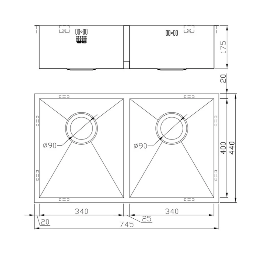 ZENDUO 550/180U BBL SINK - Image 4