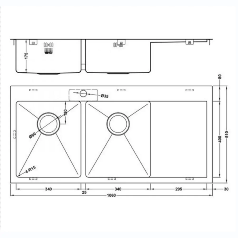 ZENDUO15 34/34 I-F BBL SINK - Image 4